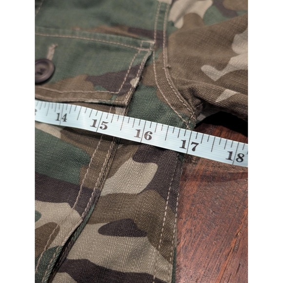 J.Crew Jacket Womens XXS Green Camo Utility‎ Shirt Shacket Military G8539 New - Picture 4 of 9